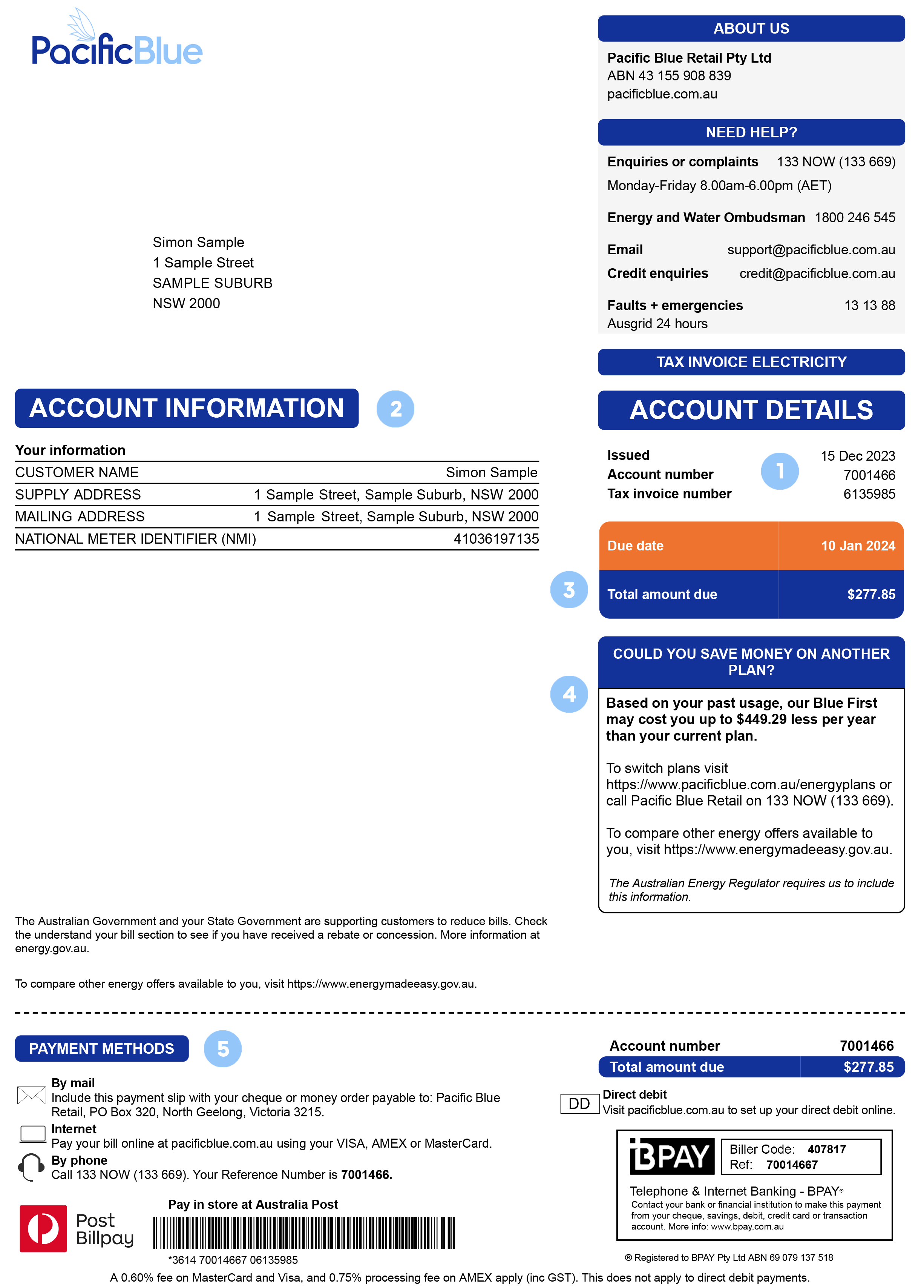 Understanding your bill 1