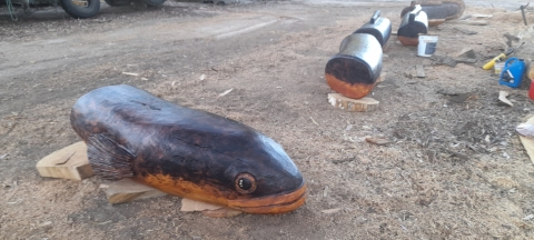 Pacific Blue- Eel sculpture